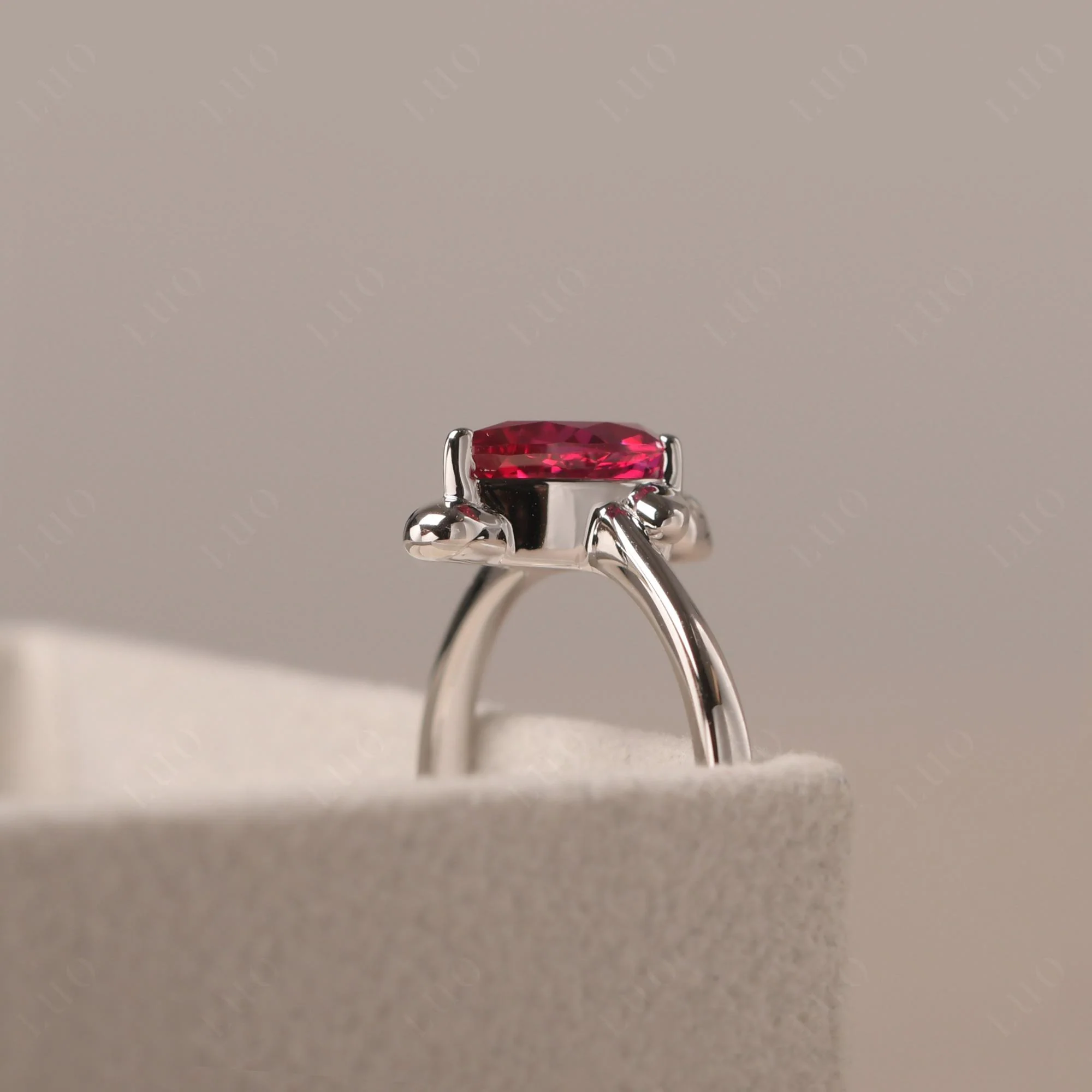 Pear Shaped Ruby Sea Lion Ring - Image 13