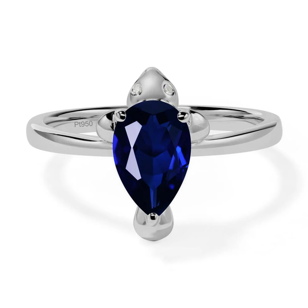 Pear Shaped Sapphire Sea Lion Ring - Image 6