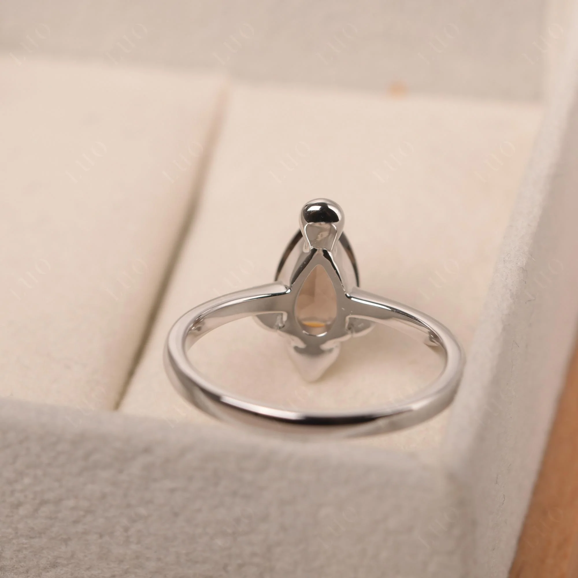Pear Shaped Smoky Quartz Sea Lion Ring - Image 11