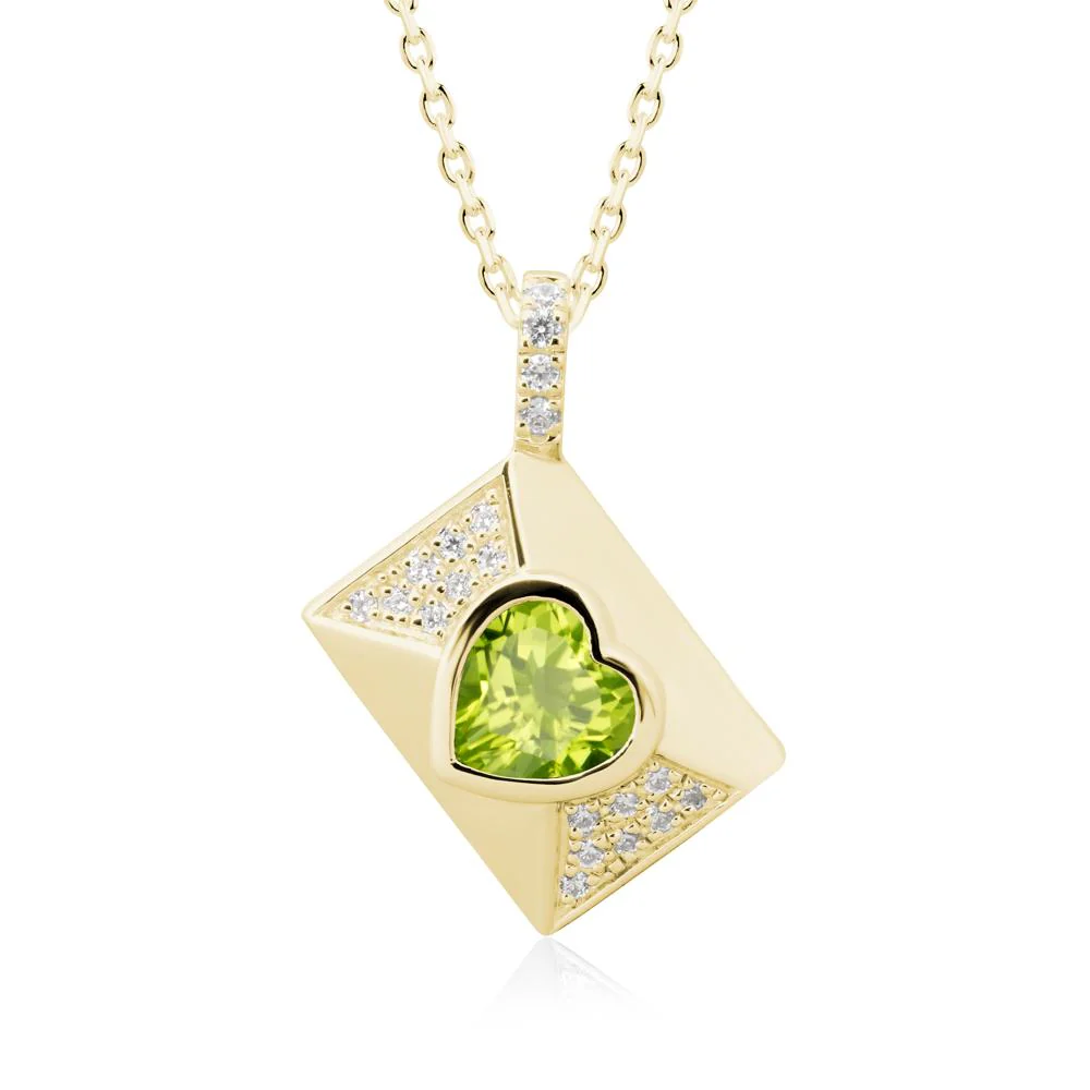 Secret Admirer Peridot Envelope Necklace - Image 6