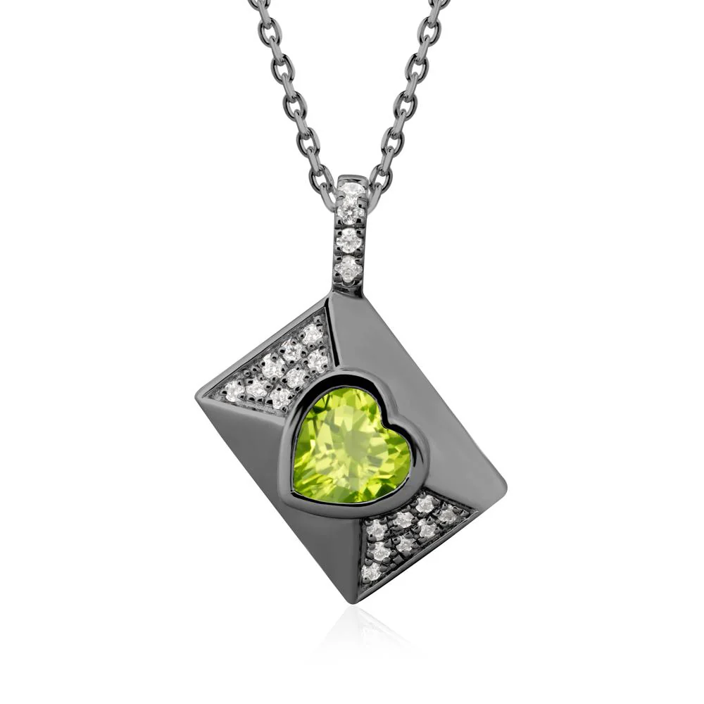 Secret Admirer Peridot Envelope Necklace - Image 7