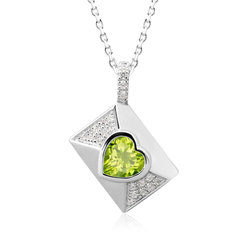Secret Admirer Peridot Envelope Necklace - Image 9