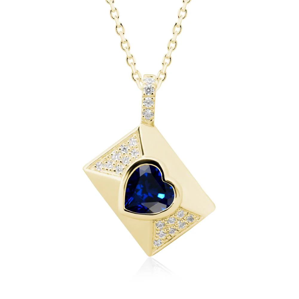 Secret Admirer Sapphire Envelope Necklace - Image 6