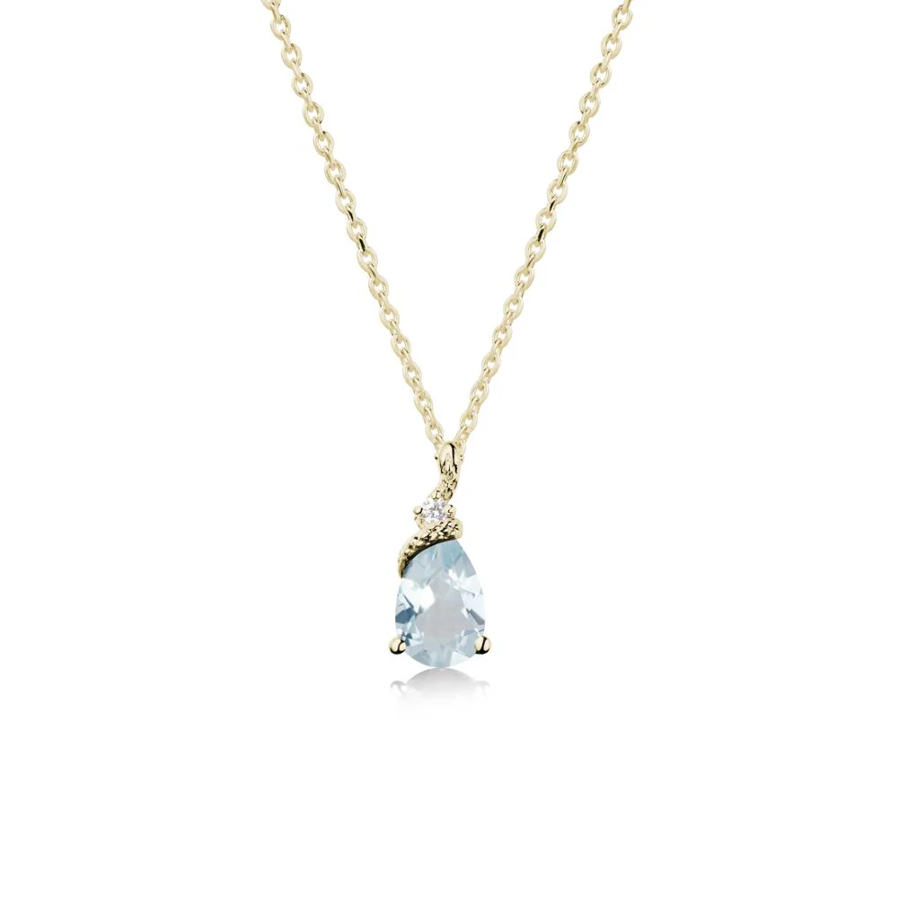 Serpent Pear Cut Aquamarine Necklace
