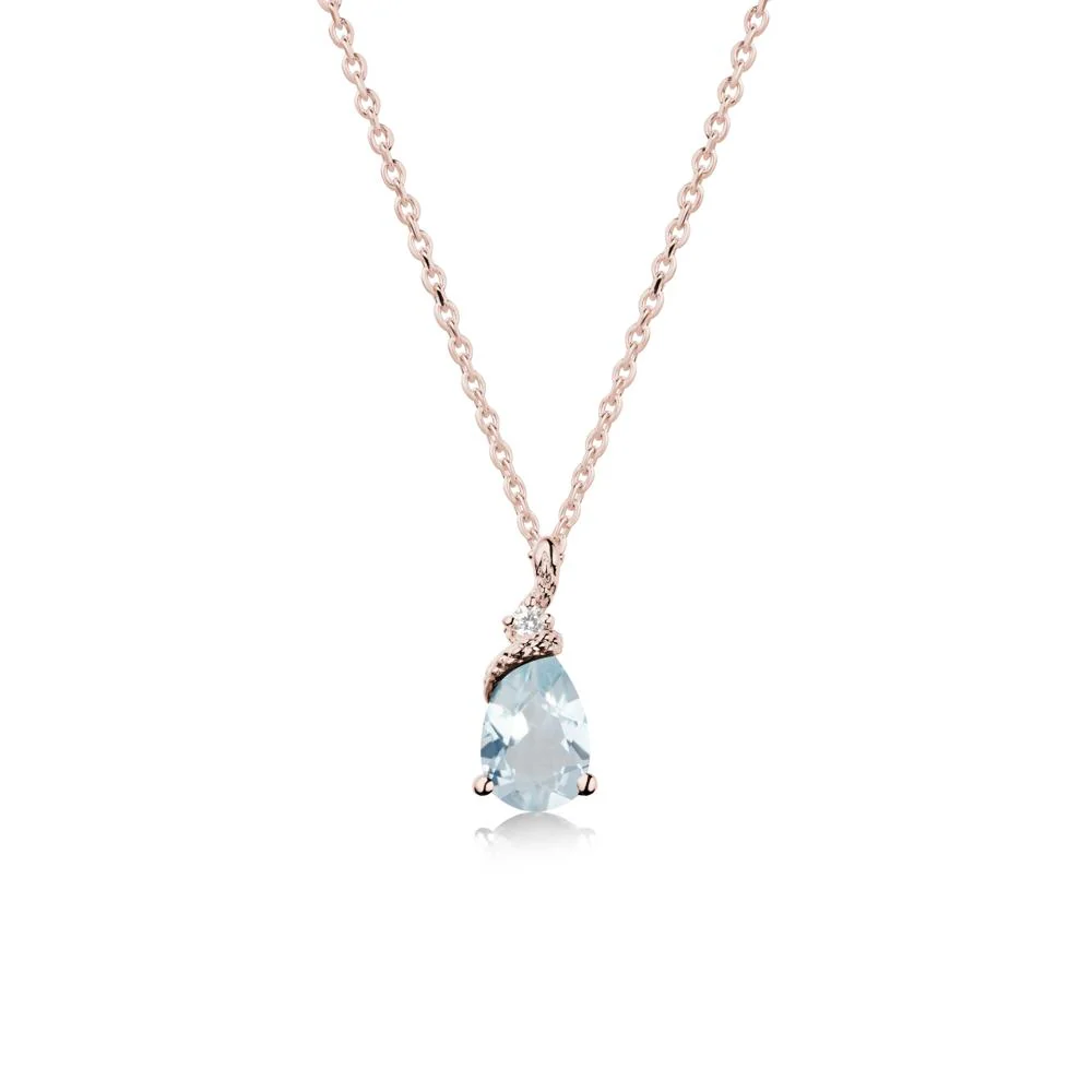 Serpent Pear Cut Aquamarine Necklace - Image 2