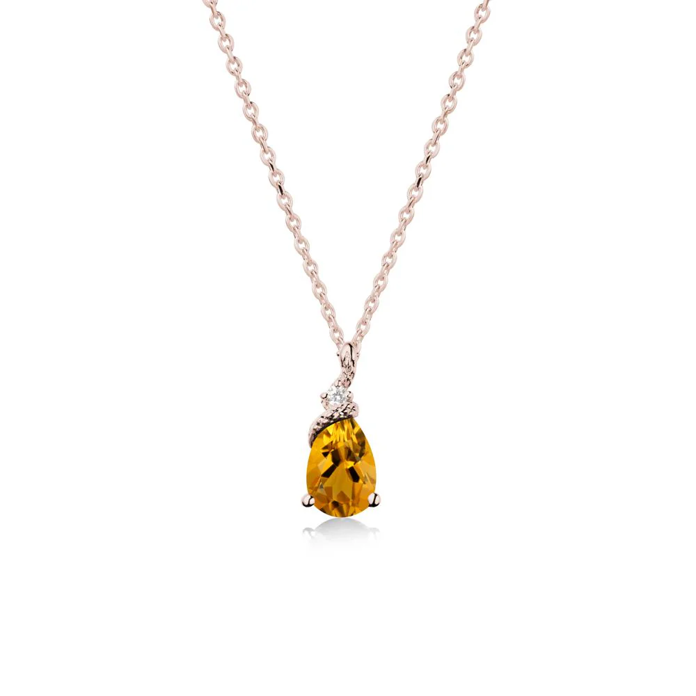 Serpent Pear Cut Citrine Necklace - Image 2