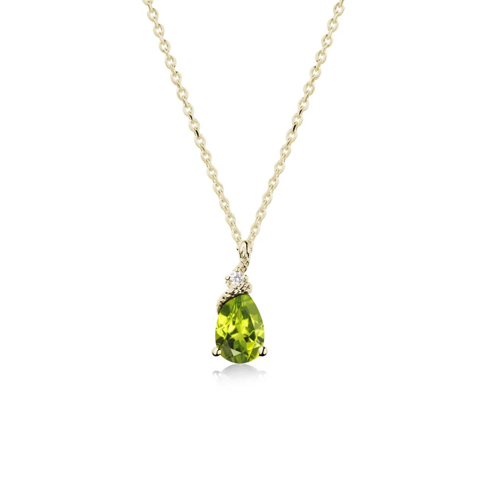 Serpent Pear Cut Peridot Necklace - Image 3