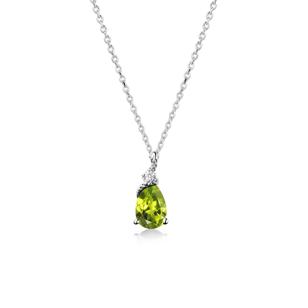 Serpent Pear Cut Peridot Necklace - Image 5