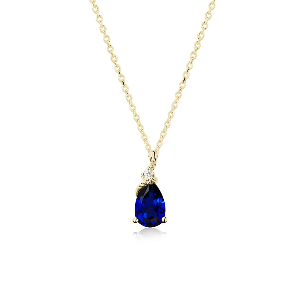 Serpent Pear Cut Sapphire Necklace - Image 6