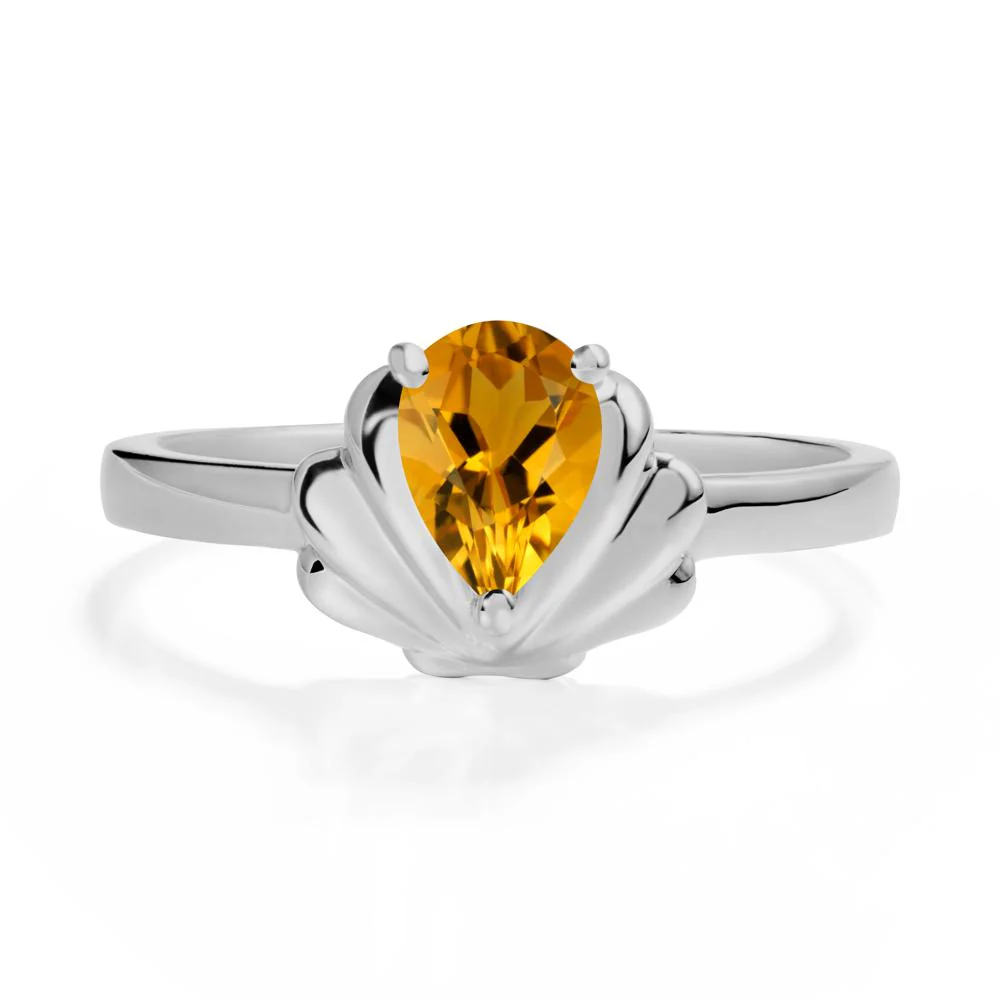 Shell Citrine Promise Ring