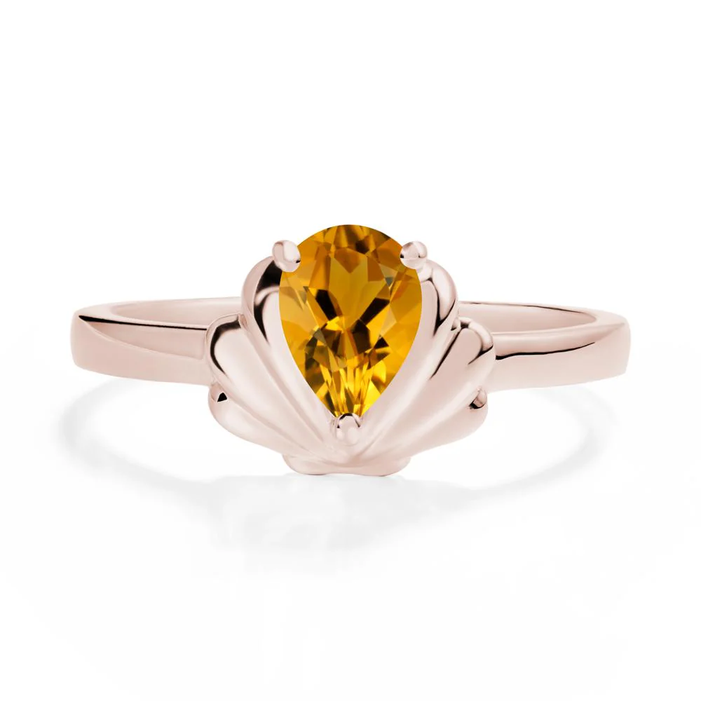 Shell Citrine Promise Ring - Image 2