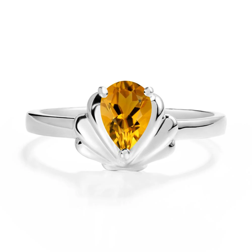 Shell Citrine Promise Ring - Image 6