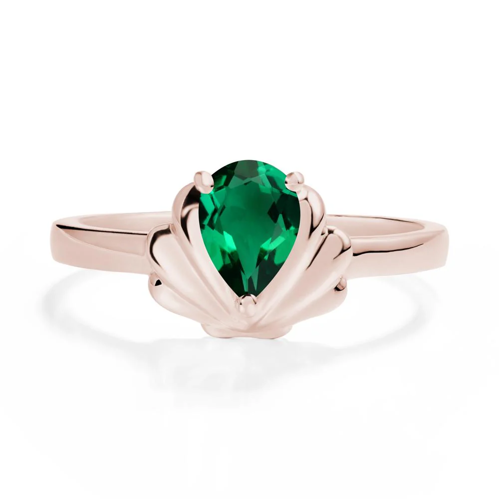 Shell Emerald Promise Ring - Image 2
