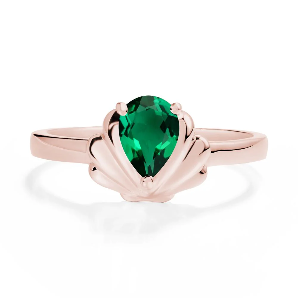 Shell Emerald Promise Ring - Image 4