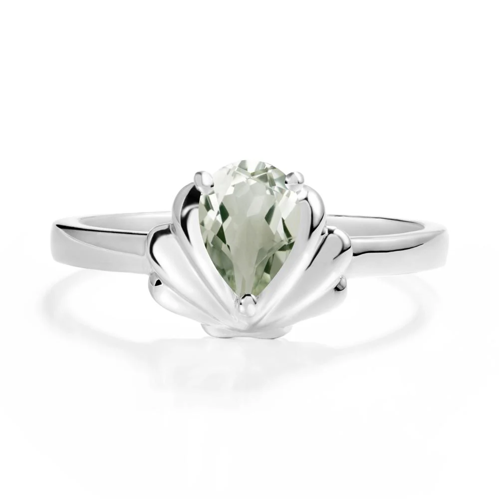 Shell Green Amethyst Promise Ring - Image 3