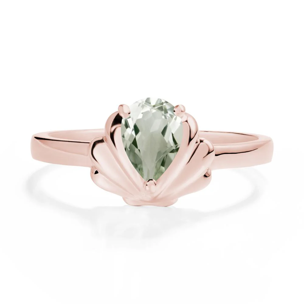 Shell Green Amethyst Promise Ring - Image 5