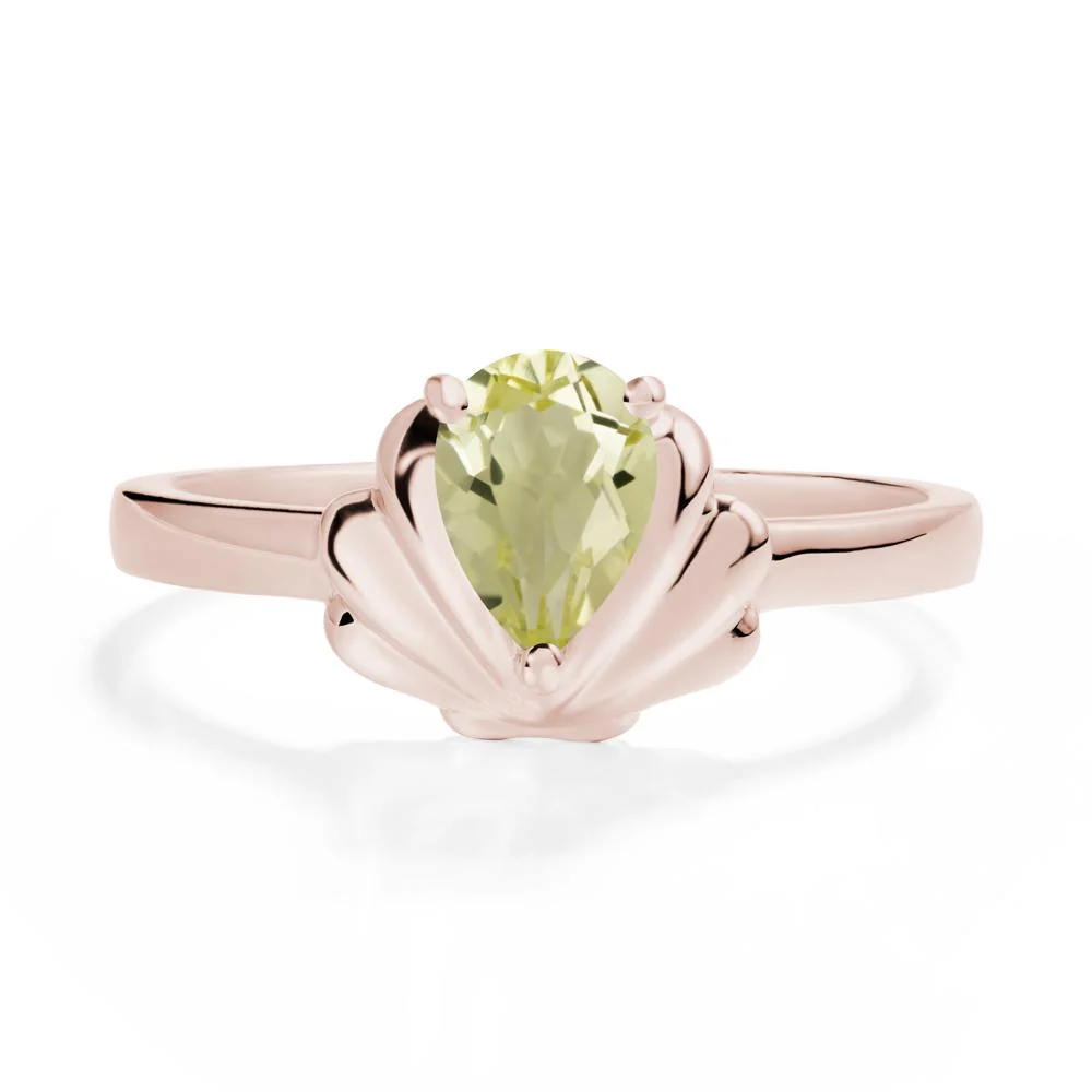 Shell Lemon Quartz Promise Ring - Image 2