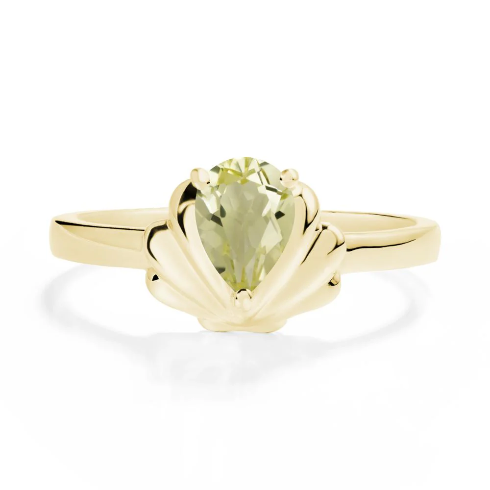Shell Lemon Quartz Promise Ring - Image 6