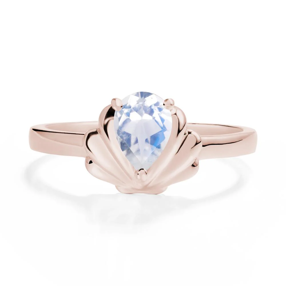 Shell Moonstone Promise Ring
