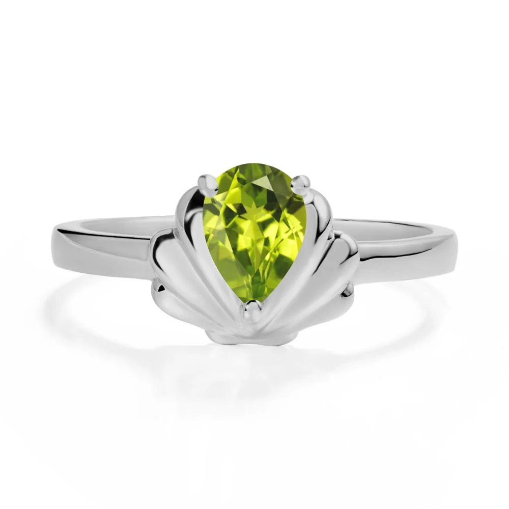 Shell Peridot Promise Ring - Image 8
