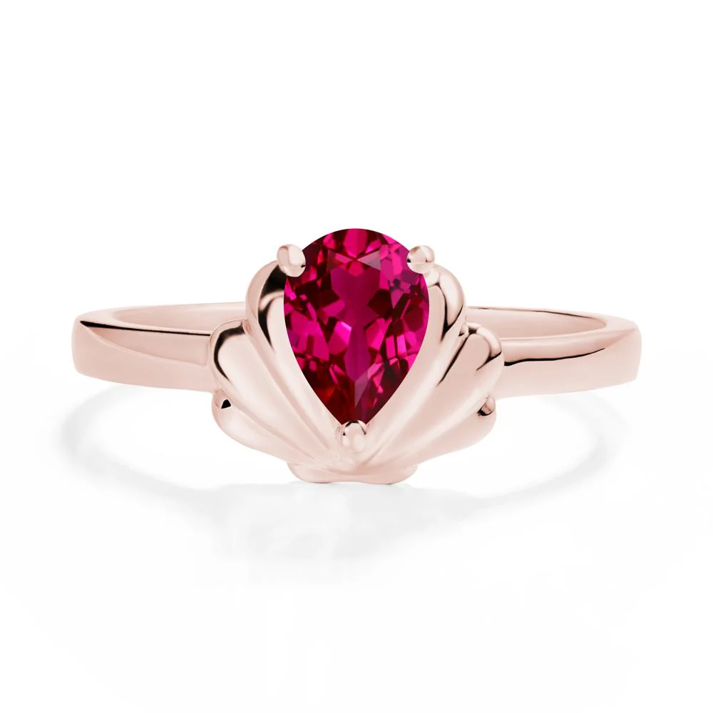 Shell Ruby Promise Ring - Image 5