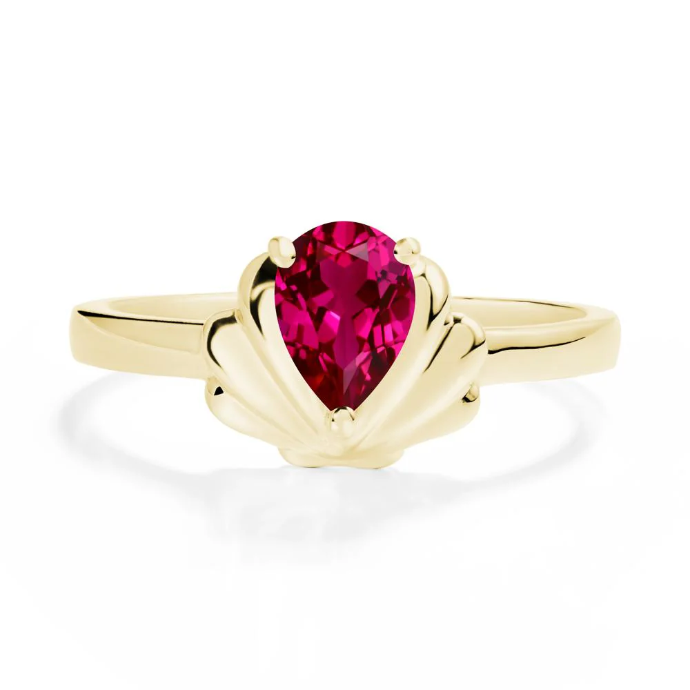 Shell Ruby Promise Ring - Image 7