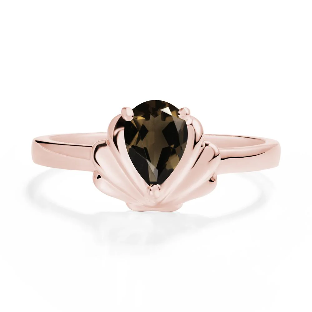 Shell Smoky Quartz Promise Ring - Image 4