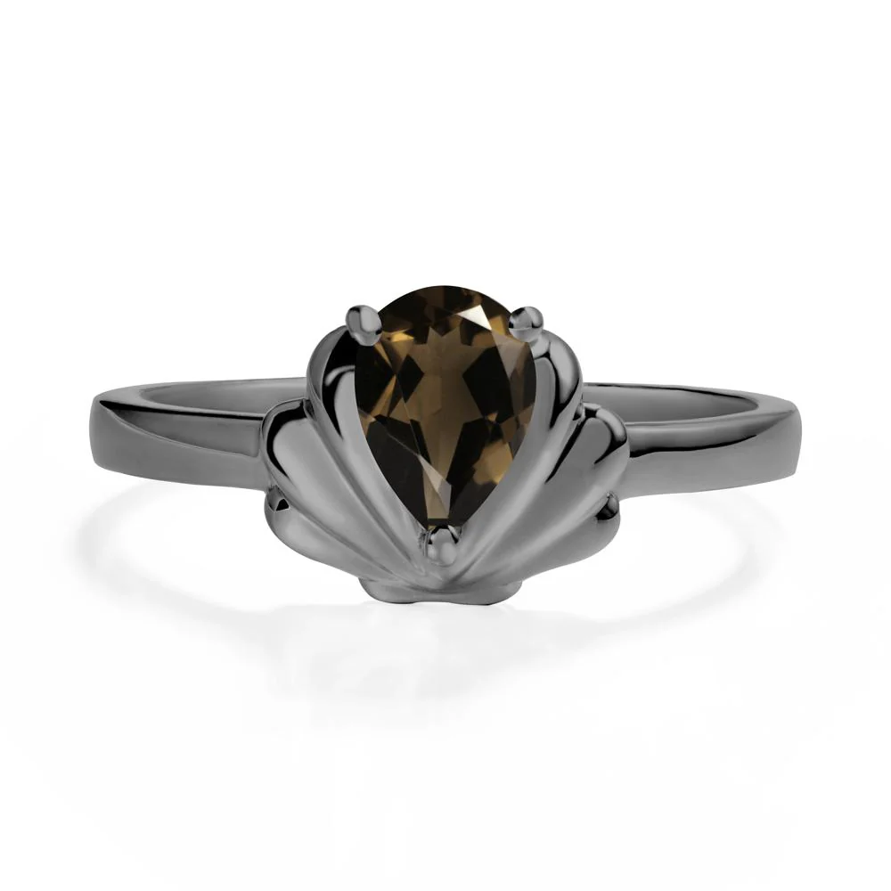 Shell Smoky Quartz Promise Ring - Image 7