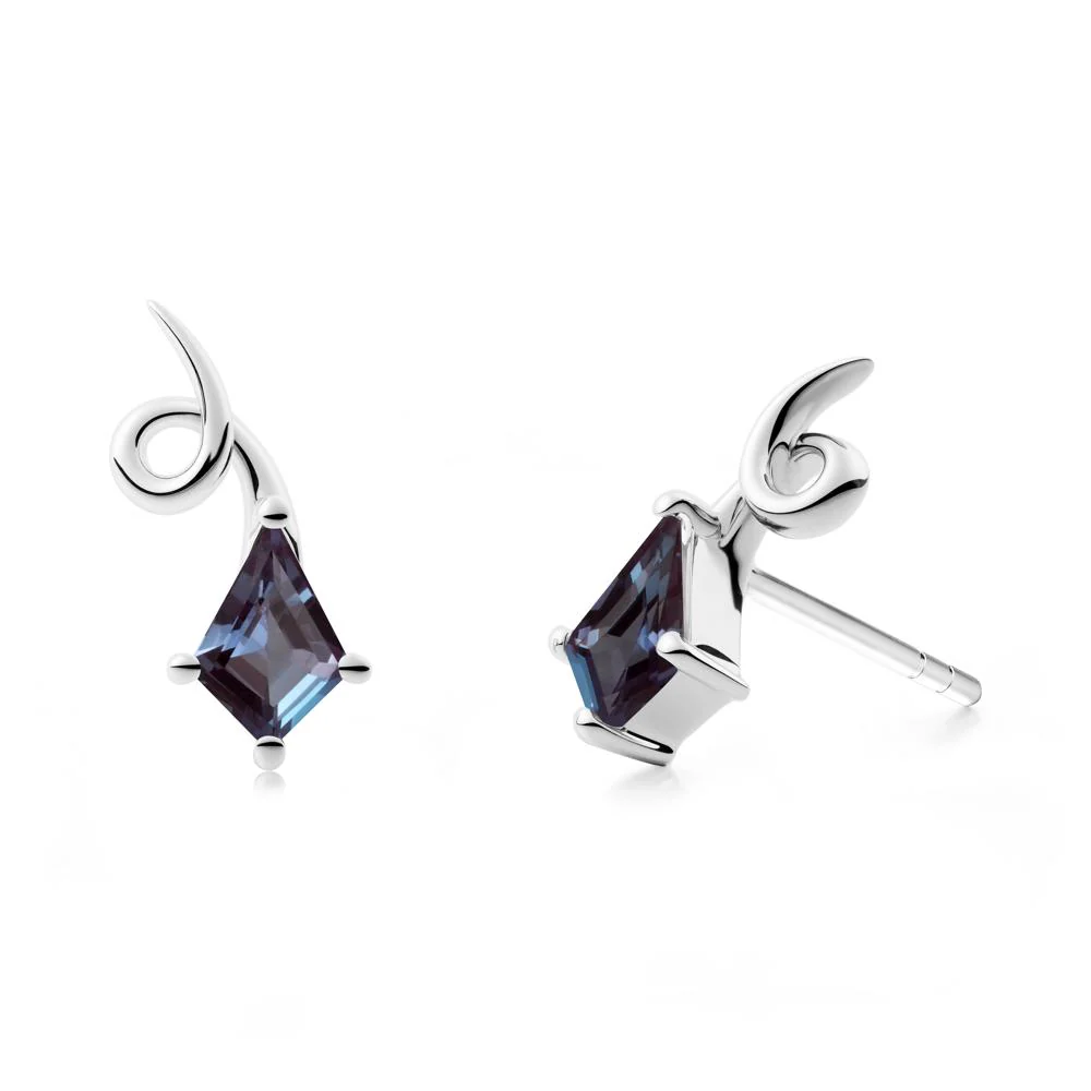 Shooting Star Inspired Alexandrite Stud Earrings - Image 2