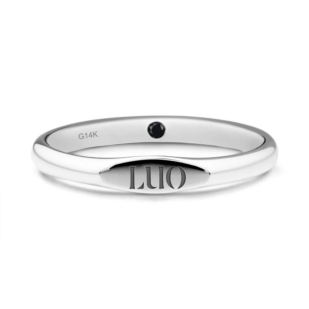 Signet Ring with Hidden Black Spinel - Image 3