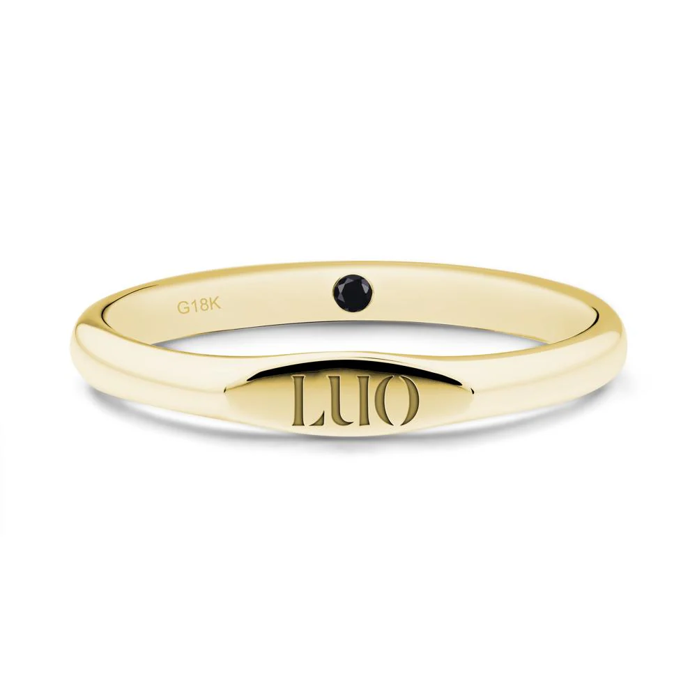 Signet Ring with Hidden Black Spinel - Image 6