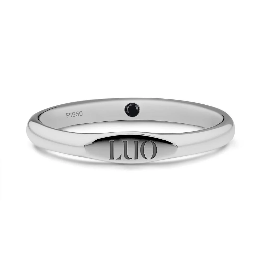 Signet Ring with Hidden Black Spinel - Image 8