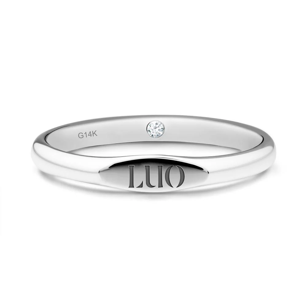 Signet Ring with Hidden Diamond