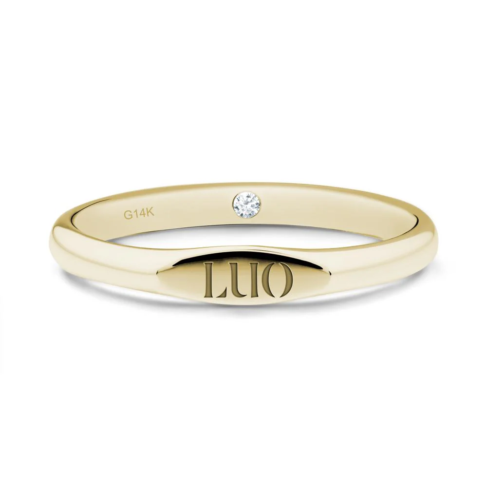 Signet Ring with Hidden Diamond - Image 3
