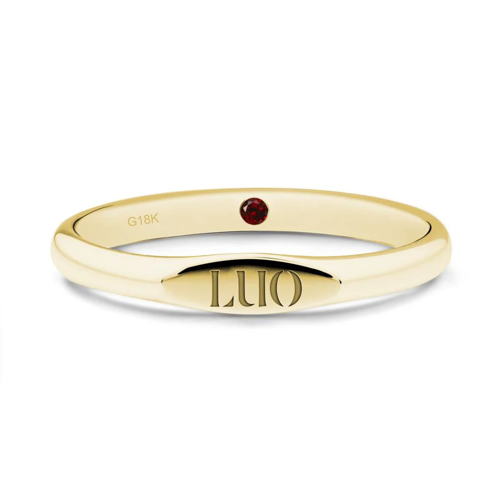 Signet Ring with Hidden Garnet - Image 6