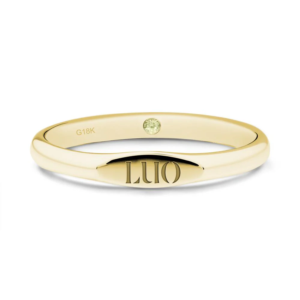 Signet Ring with Hidden Peridot - Image 7