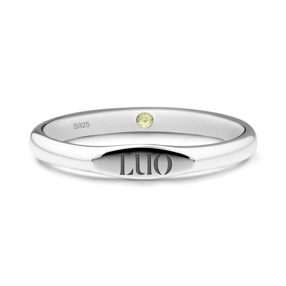 Signet Ring with Hidden Peridot - Image 9