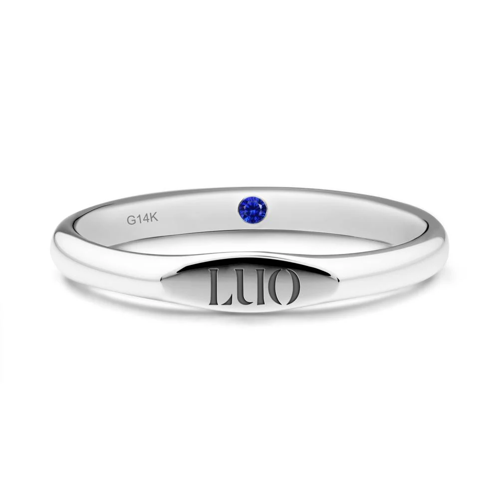 Signet Ring with Hidden Sapphire - Image 2