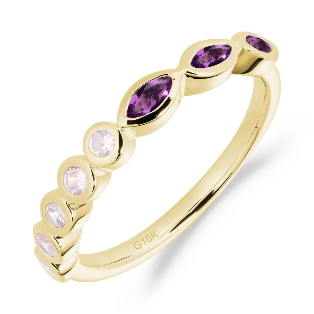 Simple Amethyst Bezel Ring - Image 6
