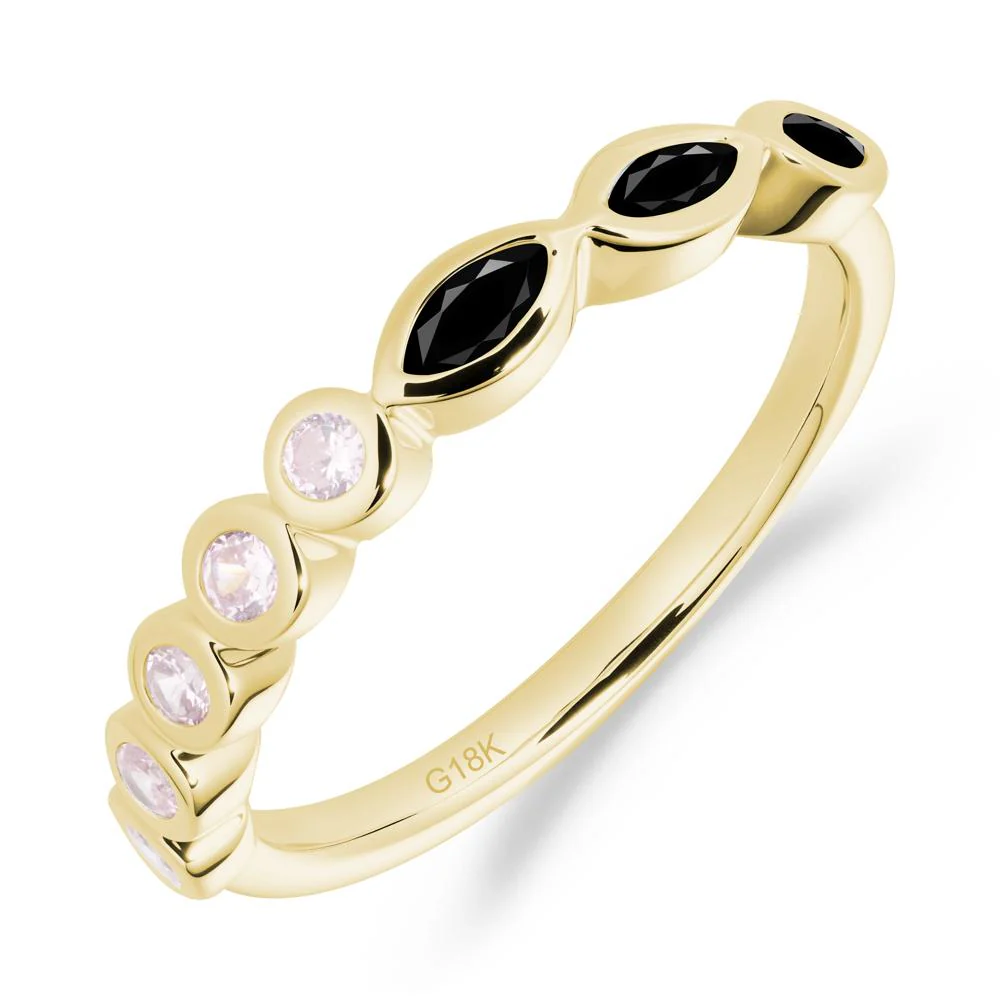 Simple Black Spinel Bezel Ring - Image 3