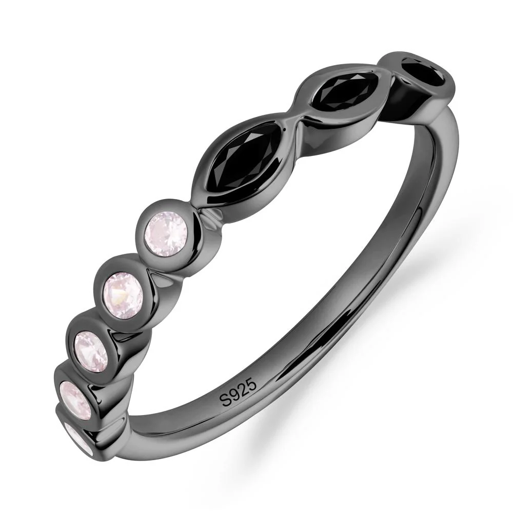 Simple Black Spinel Bezel Ring - Image 6