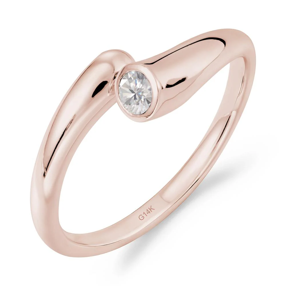 Simple Bypass Moissanite Ring - Image 2