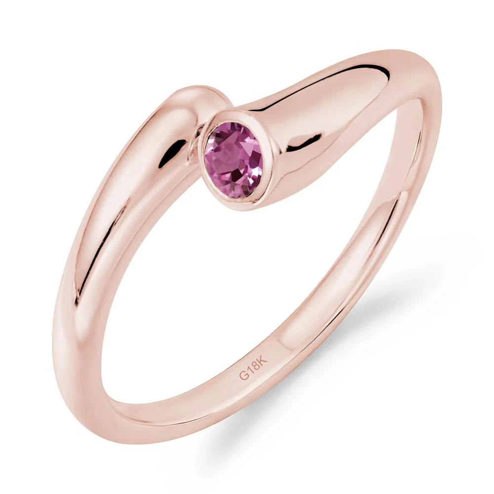 Simple Bypass Pink Sapphire Ring - Image 4