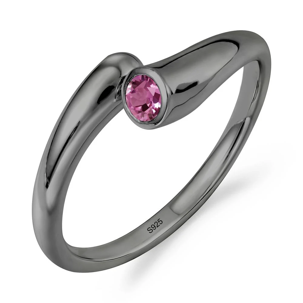 Simple Bypass Pink Sapphire Ring - Image 7