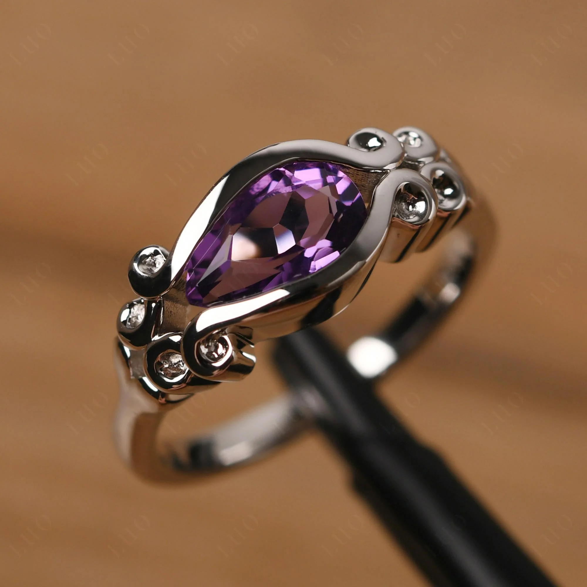 Amethyst Scrollwork Ring - Image 11