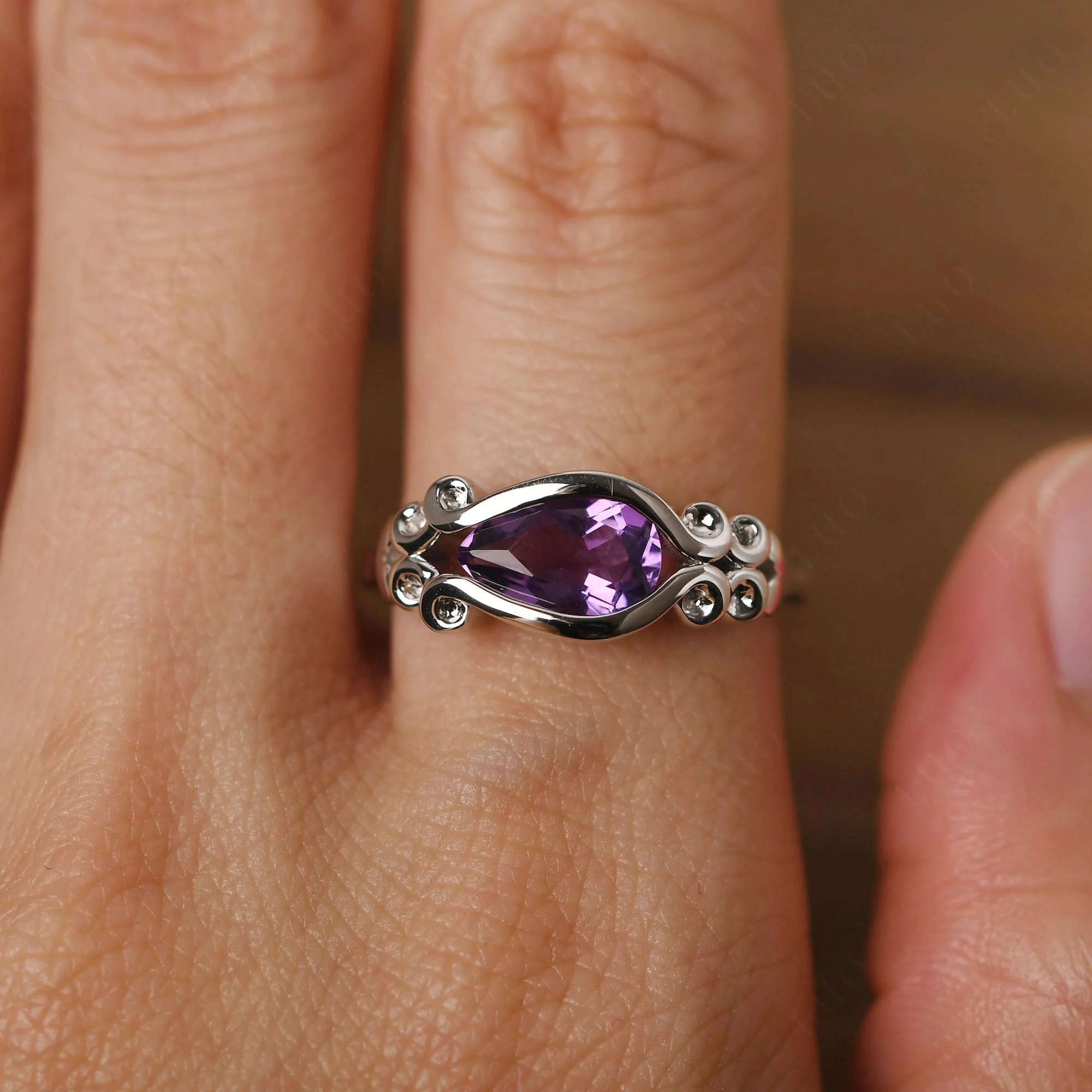 Amethyst Scrollwork Ring - Image 15