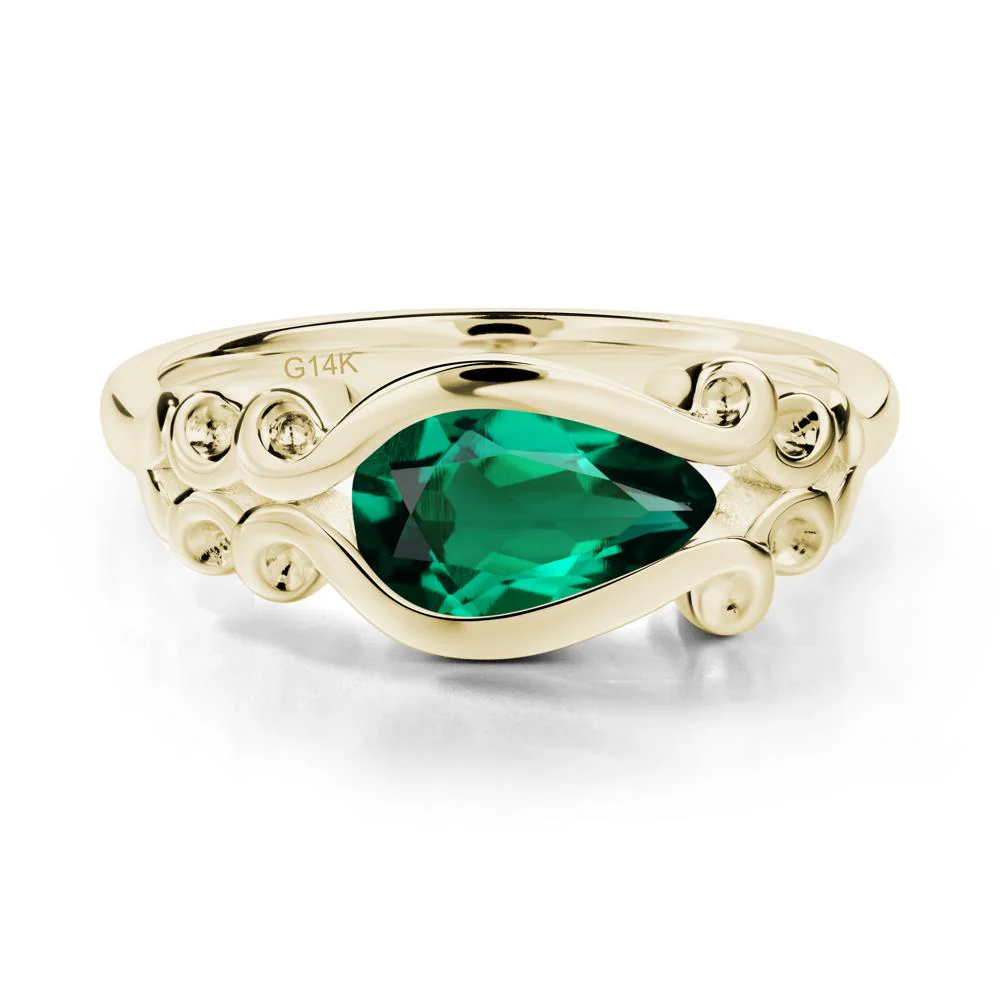Emerald Scrollwork Ring - Image 8