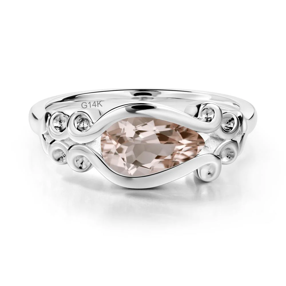 Morganite Scrollwork Ring