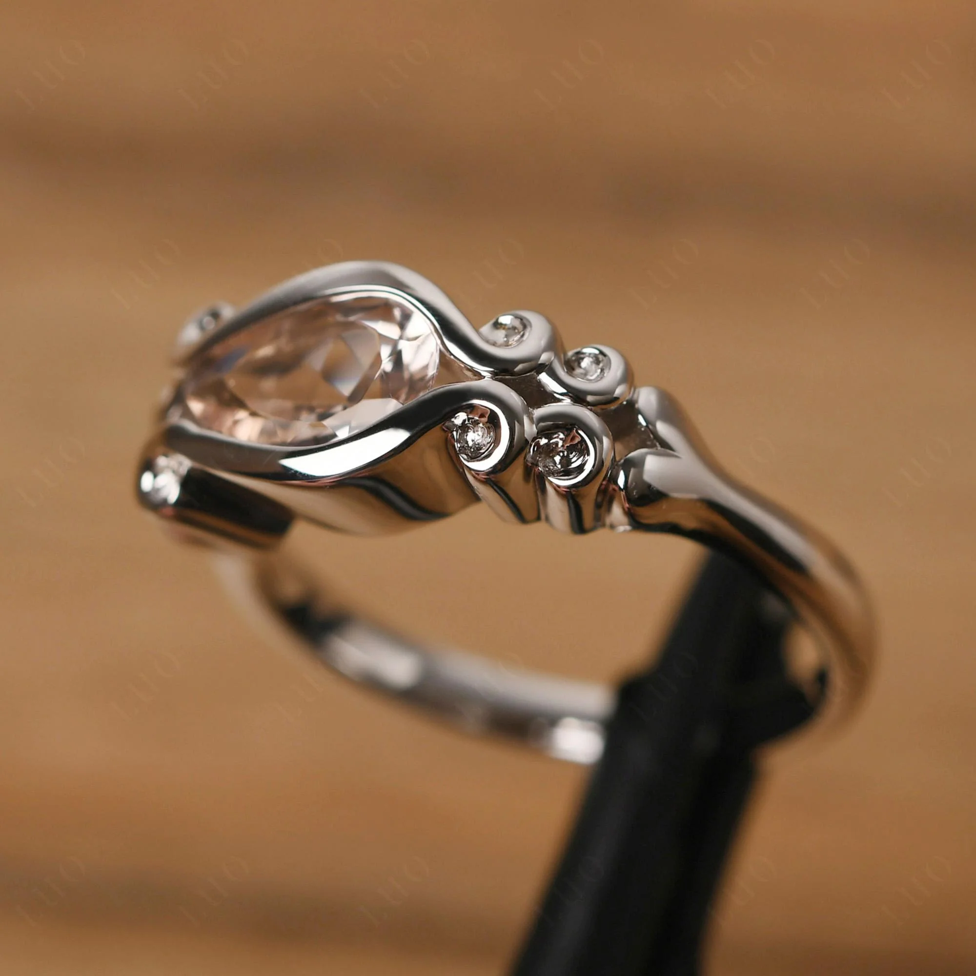 Morganite Scrollwork Ring - Image 11