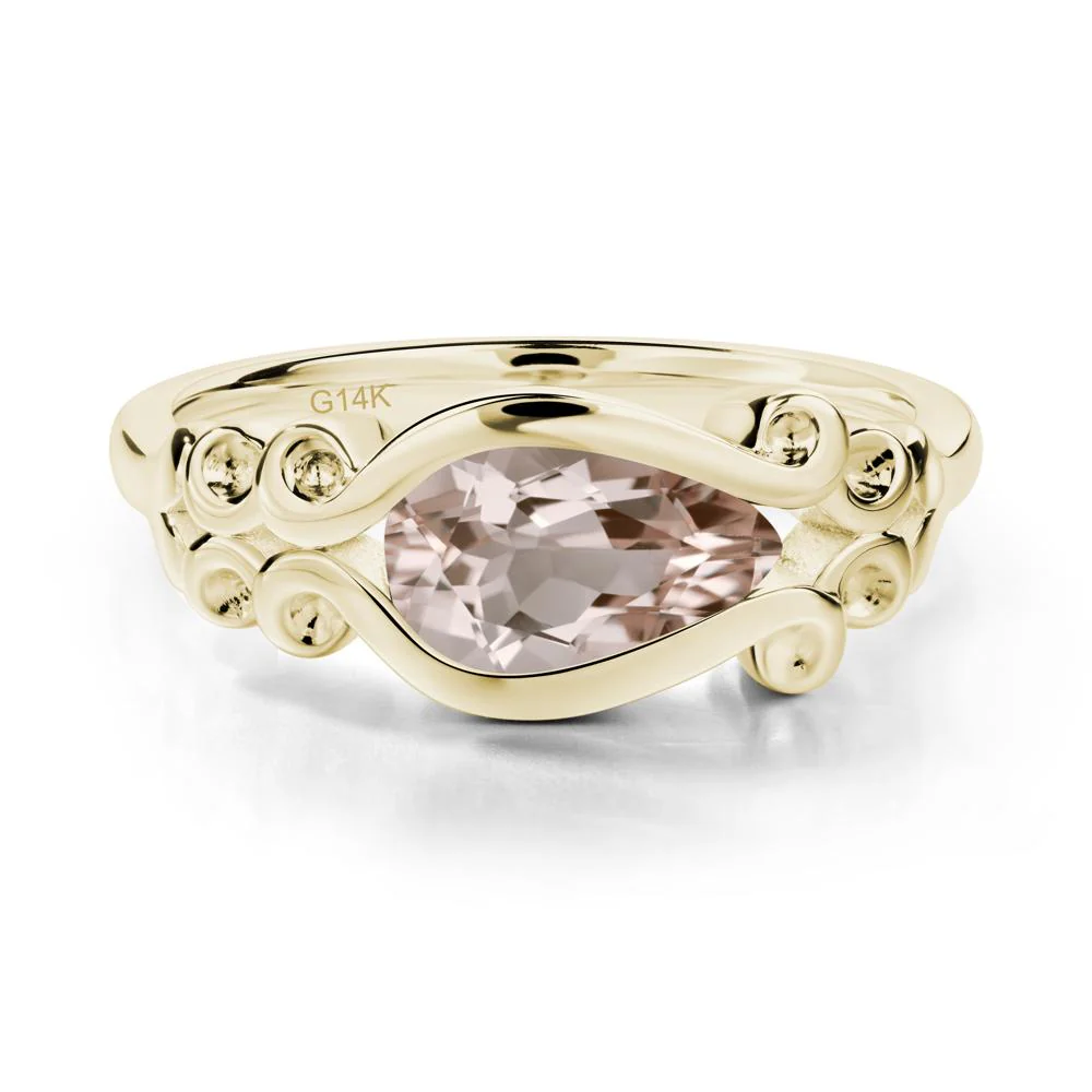 Morganite Scrollwork Ring - Image 2